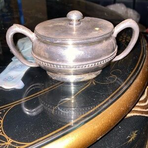 BX48 Vintage 9oz. Sugar W/ Lid 358 Reed & Barton Silver Soldered